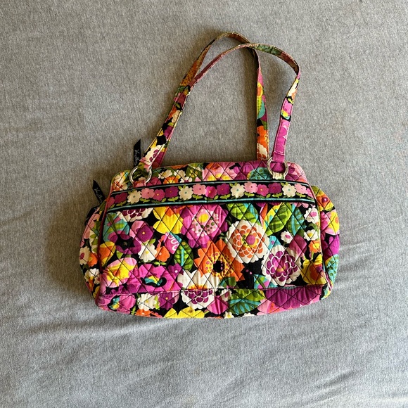 RETIRED Vera Bradley Va Va Bloom Bowler Shoulder Bag, Zip Closure - Picture 2 of 4